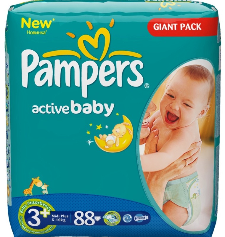 Pampers Active Baby 3 - Midi Plus -          5  10 kg - 