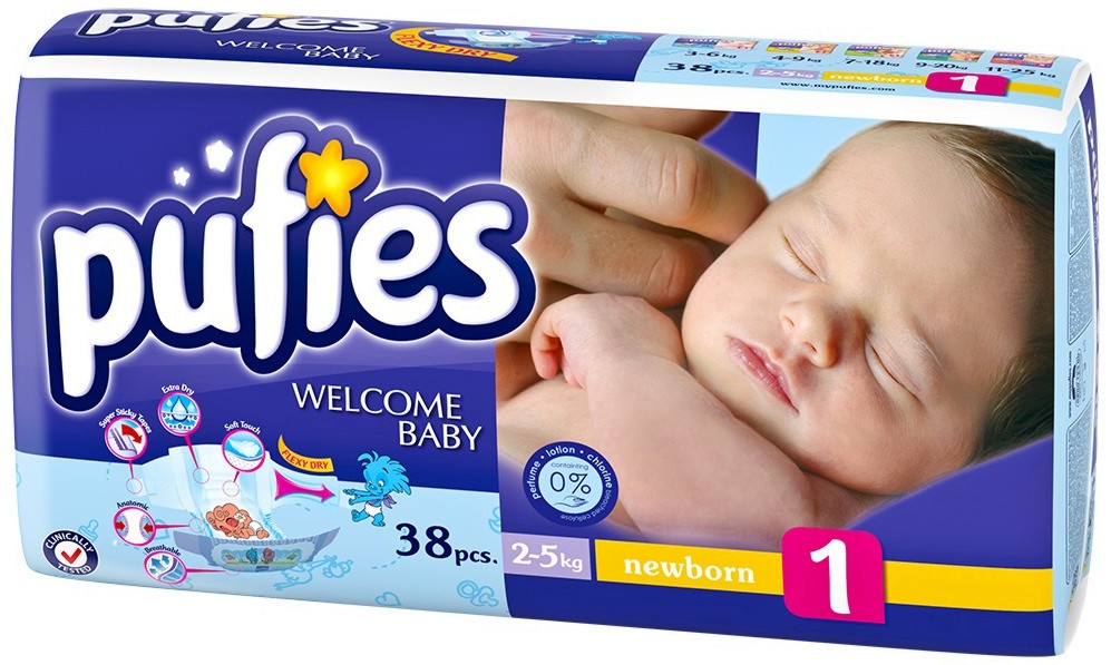 Pufies Soft Care - New Born -          2  5 kg - 