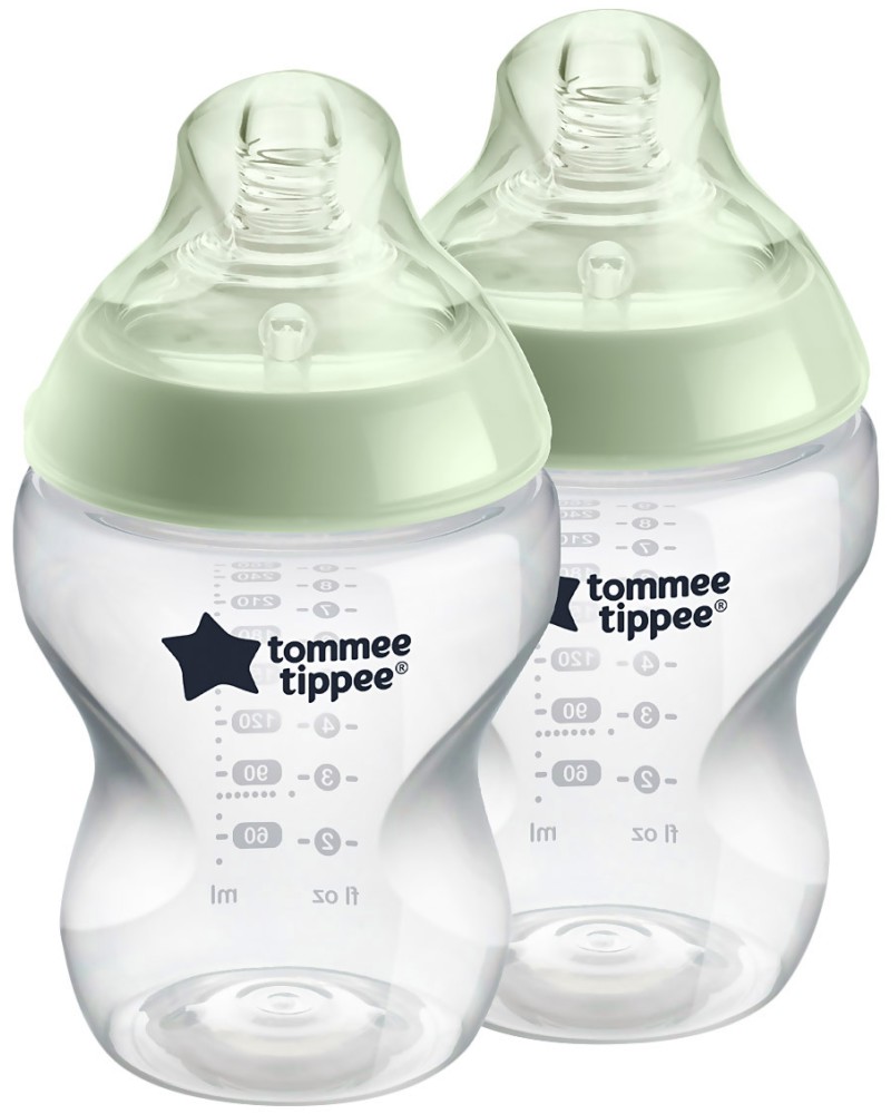   Tommee Tippee - 2  x 260 ml,   Closer to Nature, 0+  - 