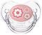 Розова силиконова залъгалка с ортодонтична форма - От серия "Newborn Baby" - 