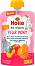 Holle - Био забавна плодова закуска с круша, праскова, малина и спелта - Опаковка от 100 g за бебета над 8 месеца - 