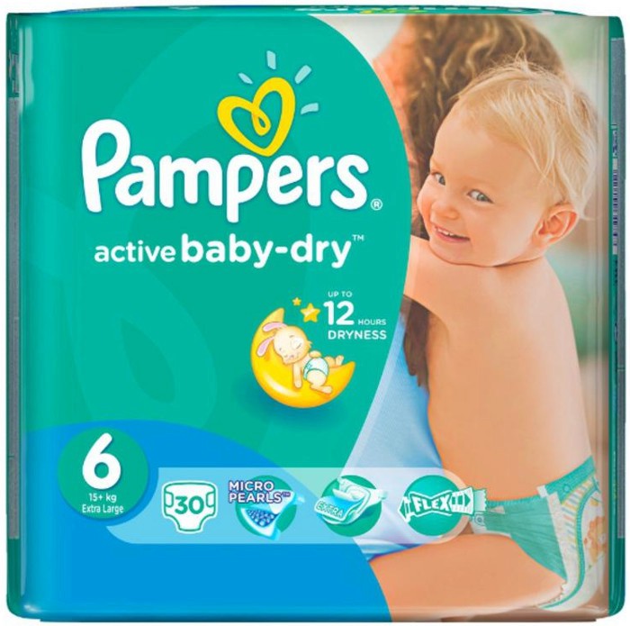 Pampers Active Baby Dry 6 - Extra Large -          15+ kg - 