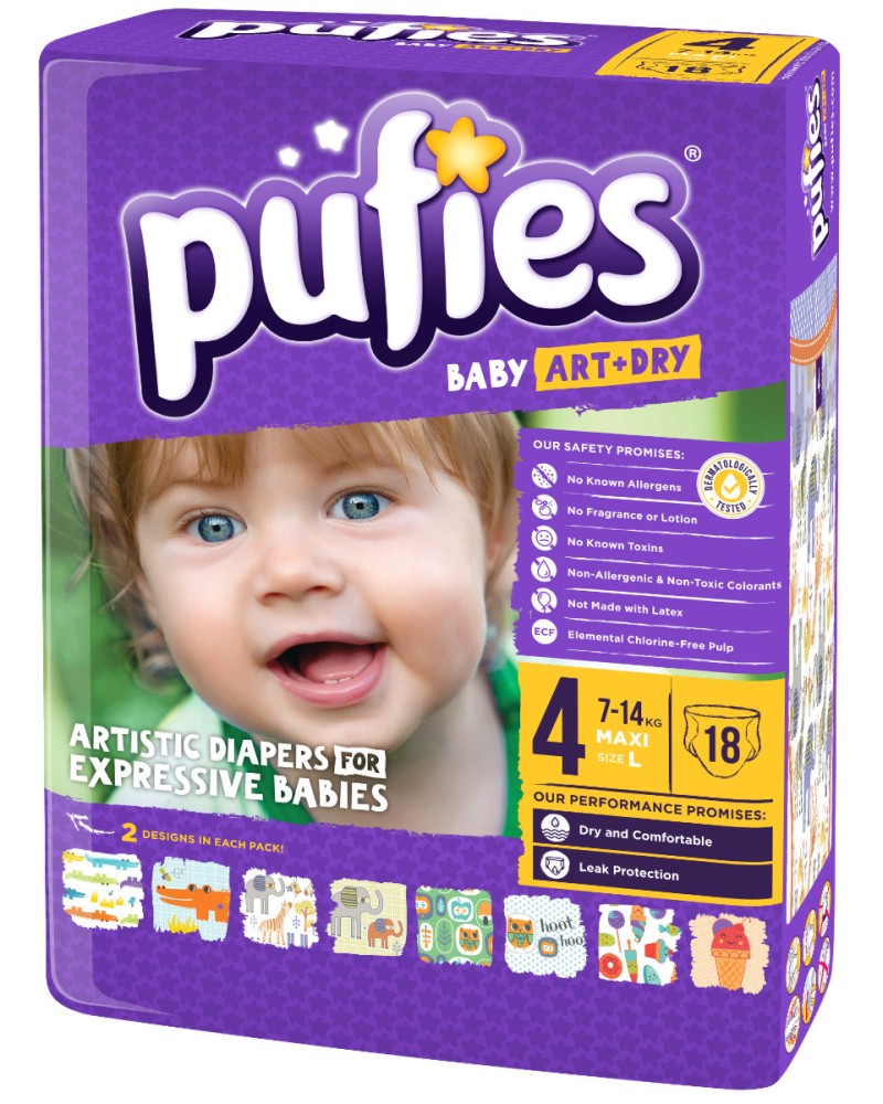 Pufies Baby Art & Dry 4 - Maxi -          7  14 kg - 