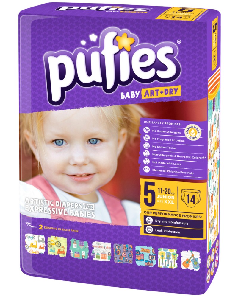 Pufies Baby Art & Dry 5 - Junior -          11  20 kg - 