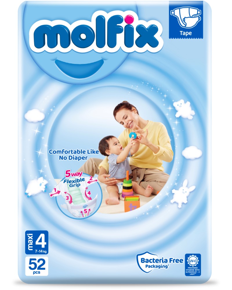  Molfix 4 Maxi - 52 ,   7-14 kg - 