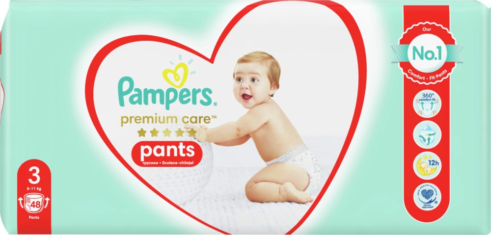 Pampers Premium Care Pants 3 - 48÷144 ,   6-11 kg - 