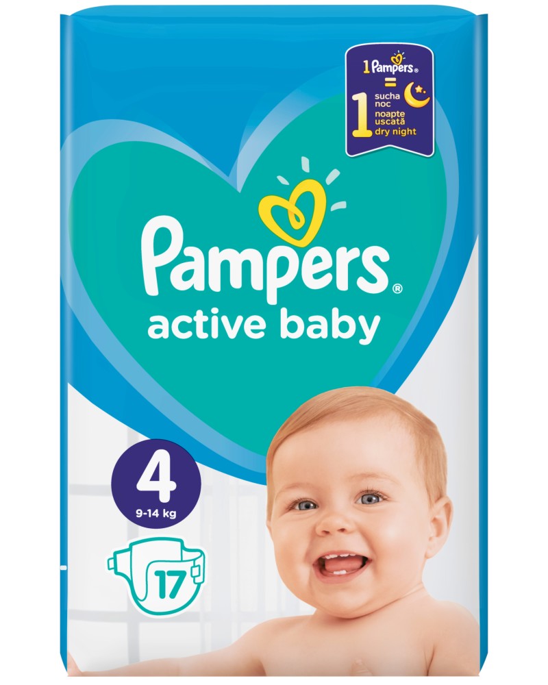  Pampers Active Baby 4 - 17÷180 ,   9-14 kg - 