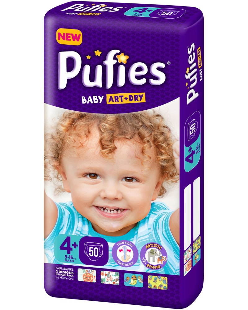 Pufies Baby Art & Dry New 4+ - Maxi+ -          9  16 kg - 