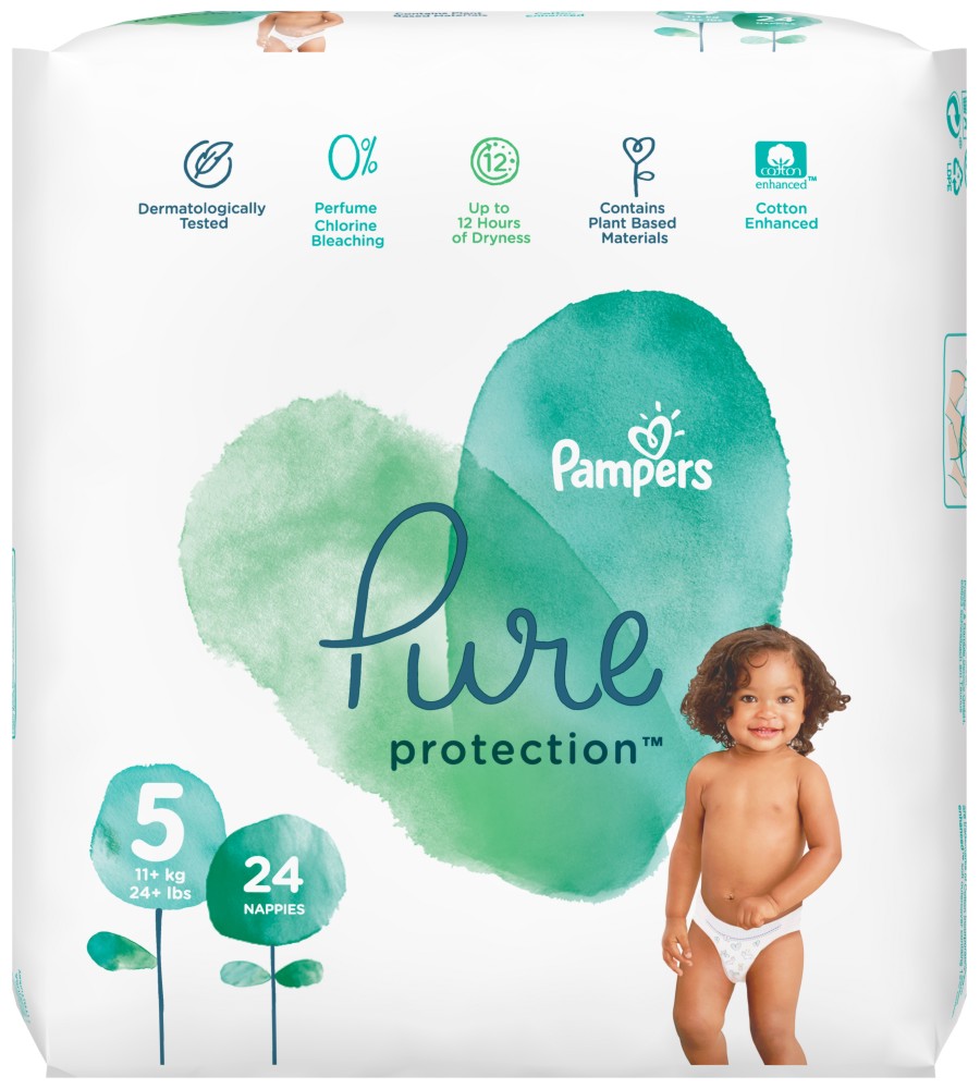 Pampers Pure Protection 5 -          11 kg - 
