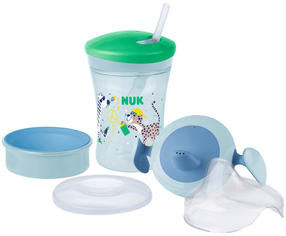    3  1 NUK Evolution Cup Learn to Drink Set - 230 ml,  6+  - 