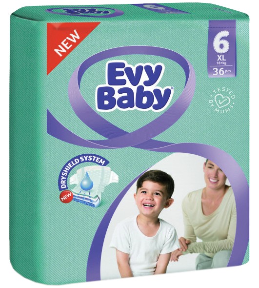  Evy Baby 6 Extra Large - 36 ,   16+ kg - 