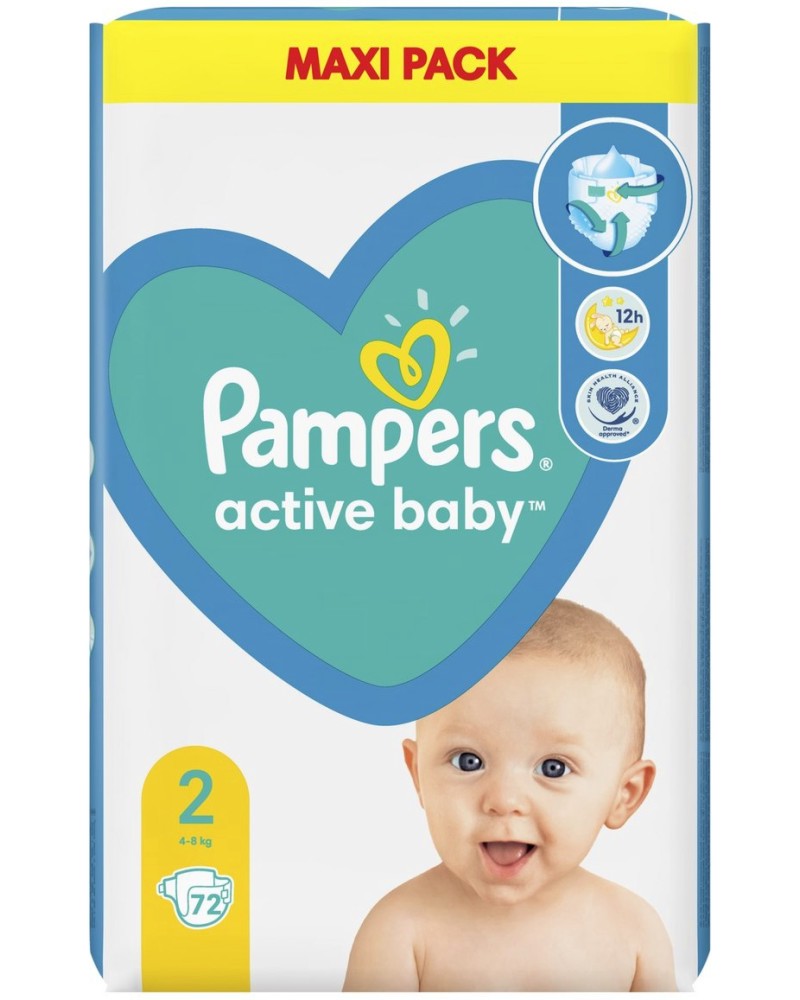  Pampers Active Baby 2 - 72  76 ,   4-8 kg - 