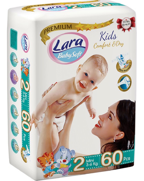  Lara Baby Soft Premium 2 Mini - 60 ,   3-6 kg - 