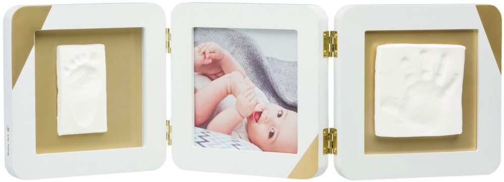        - Gold Dipped Frame Double White - 
