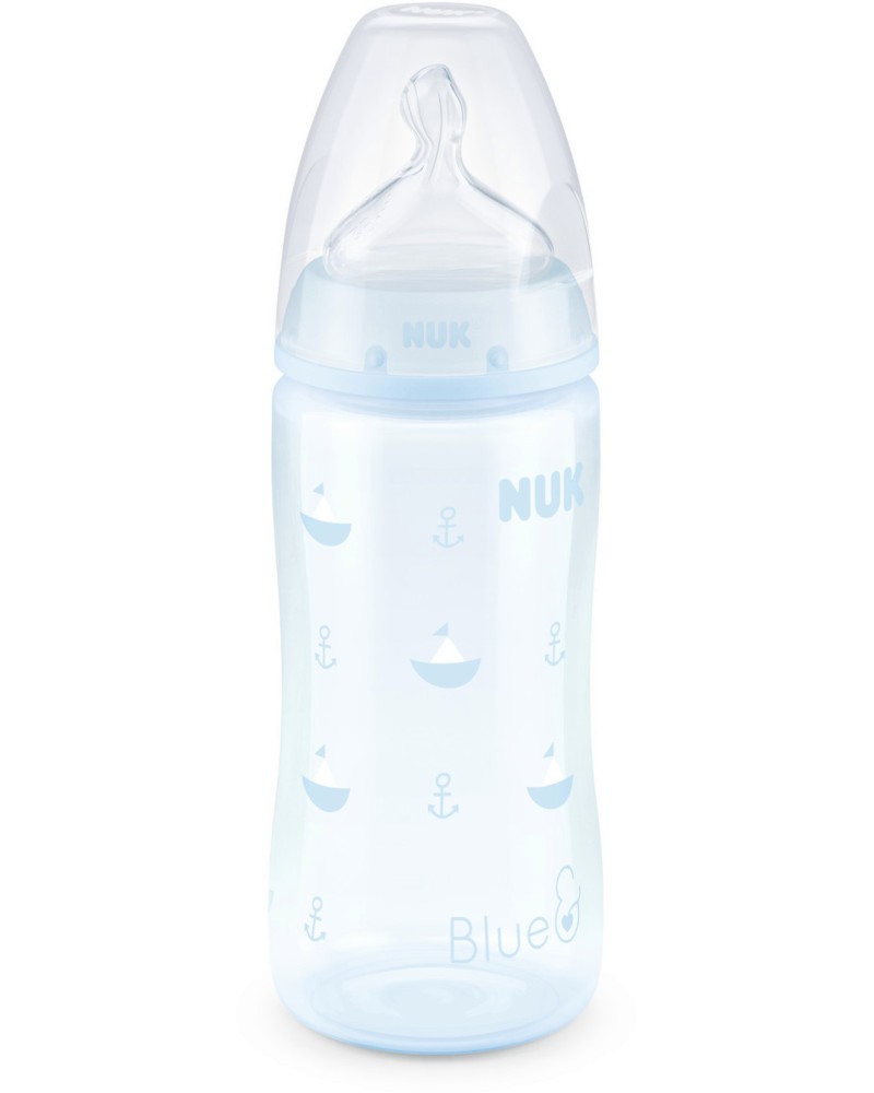   NUK Temperature Control Rose & Blue - 300 ml,   First Choice+, 0-6  - 