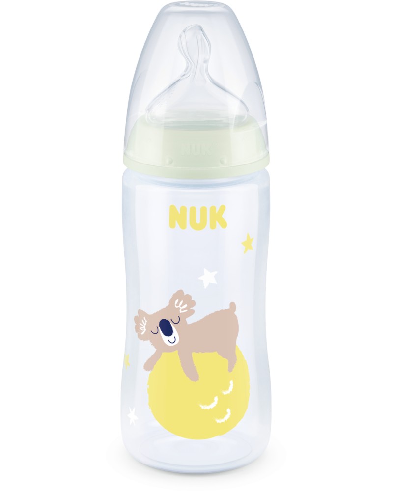    NUK Temperature Control Night - 300 ml,   First Choice+, 6-18  - 