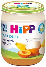 Био плодов дует с йогурт HiPP - 160 g, за 7+ месеца - продукт
