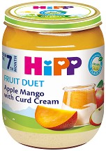 Био плодов дует от ябълка с манго и извара HiPP - 160 g, за 7+ месеца - продукт