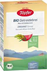 Topfer - Био инстантна безмлечна каша с ориз - Опаковка от 175 g за бебета над 4 месеца - продукт