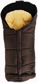 Бебешко термо-чувалче с подложка от овча кожа - Sheepy: Brown - Аксесоар за детска количка - продукт