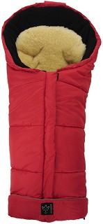 Бебешко термо-чувалче с подложка от овча кожа - Sheepy: Red - Аксесоар за детска количка - продукт