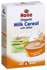 Био инстантна млечна каша с мляко и просо Holle - 250 g, за 4+ месеца - продукт