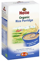 Био инстантна безмлечна каша с ориз Holle - 250 g, за 4+ месеца - продукт