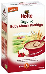 Инстантна био безмлечна каша - Мюсли с плодове - Опаковка от 250 g за бебета над 6 месеца - продукт
