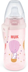 Неразливащо се преходно шише NUK - 300 ml, с мек накрайник, от серията First Choice, 12+ м - чаша