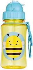Неразливаща се чаша със сламка - Пчеличката Бруклин 350 ml - За бебета над 12 месеца от серията "Zoo" - чаша