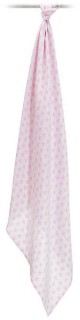 Розова бебешка муселинова пелена - Звездички - Размер 120 x 120 cm - продукт