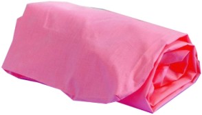Долен чаршаф с ластик за бебешко креватче - Цвят розов - продукт