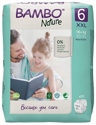 Bambo Nature - 6 XXL - Еко пелени за еднократна употреба за бебета с тегло от 16 до 30 kg - продукт