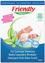 Бебешки прах за пране Friendly Organic - С органични съставки, 1 kg - продукт