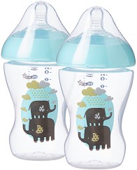 Бебешки шишета за хранене - Ultra 260 ml - Комплект от 2 броя със силиконов биберон за бебета от 0+ месеца - шише