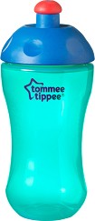 Неразливащо се преходно шише Tommee Tippee Free Flow - 300 ml, с твърд накрайник, за 12+ месеца - чаша