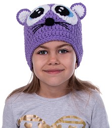 Ръчно плетена детска шапка - Мишле - детски аксесоар