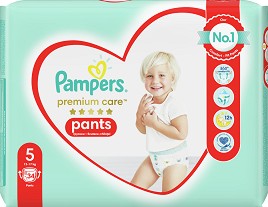Гащички Pampers Premium Care Pants 5 - 34 или 40 броя, за бебета 12-17 kg - продукт
