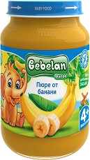 Пюре от банани Bebelan Puree - 190 g, за 4+ месеца - пюре
