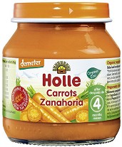 Био пюре от моркови Holle - 125 g, за 4+ месеца - пюре