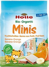 Holle - Био плодови десерти с банан и портокал - Опаковка от 100 g за бебета над 12 месеца - продукт