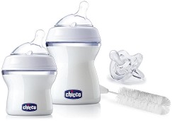 Комплект за новородено - С шишета, биберони, залъгалки и четка за почистване на шишета от серията "Natural Feeling" - продукт