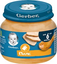 Пюре от пилешко месо Nestle Gerber - 80 g, за 6+ месеца - пюре
