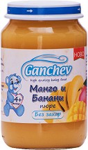 Пюре от манго и банани Ganchev - 190 g, за 4+ месеца - пюре