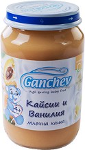 Ganchev - Млечна каша с кайсии и ванилия - Бурканче от 190 g за бебета над 4 месеца - продукт