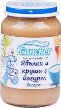 Ganchev - Десерт от ябълки и круши с йогурт - Бурканче от 190 g за бебета над 4 месеца - пюре