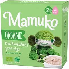 Био безмлечна каша със зелена елда Mamuko - 240 g, за 4+ месеца - продукт