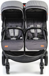 Бебешка количка за близнаци Moni Rome - С 2 броя покривала за крачета - количка