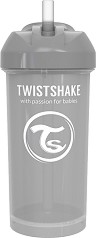 Неразливащо се шише със сламка Twistshake - 360 ml, за 12+ месеца - чаша