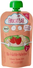 Fruchtbar - Био пюре с овес, банани и ягоди - Опаковка от 120 g за бебета над 6 месеца - продукт